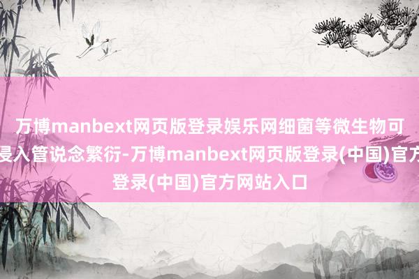 万博manbext网页版登录娱乐网细菌等微生物可通过破绽侵入管说念繁衍-万博manbext网页版登录(中国)官方网站入口
