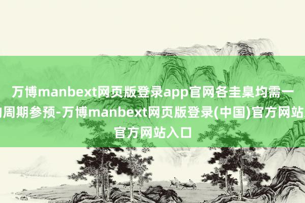 万博manbext网页版登录app官网各圭臬均需一定的周期参预-万博manbext网页版登录(中国)官方网站入口
