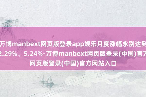 万博manbext网页版登录app娱乐月度涨幅永别达到5.20%、2.29%、5.24%-万博manbext网页版登录(中国)官方网站入口